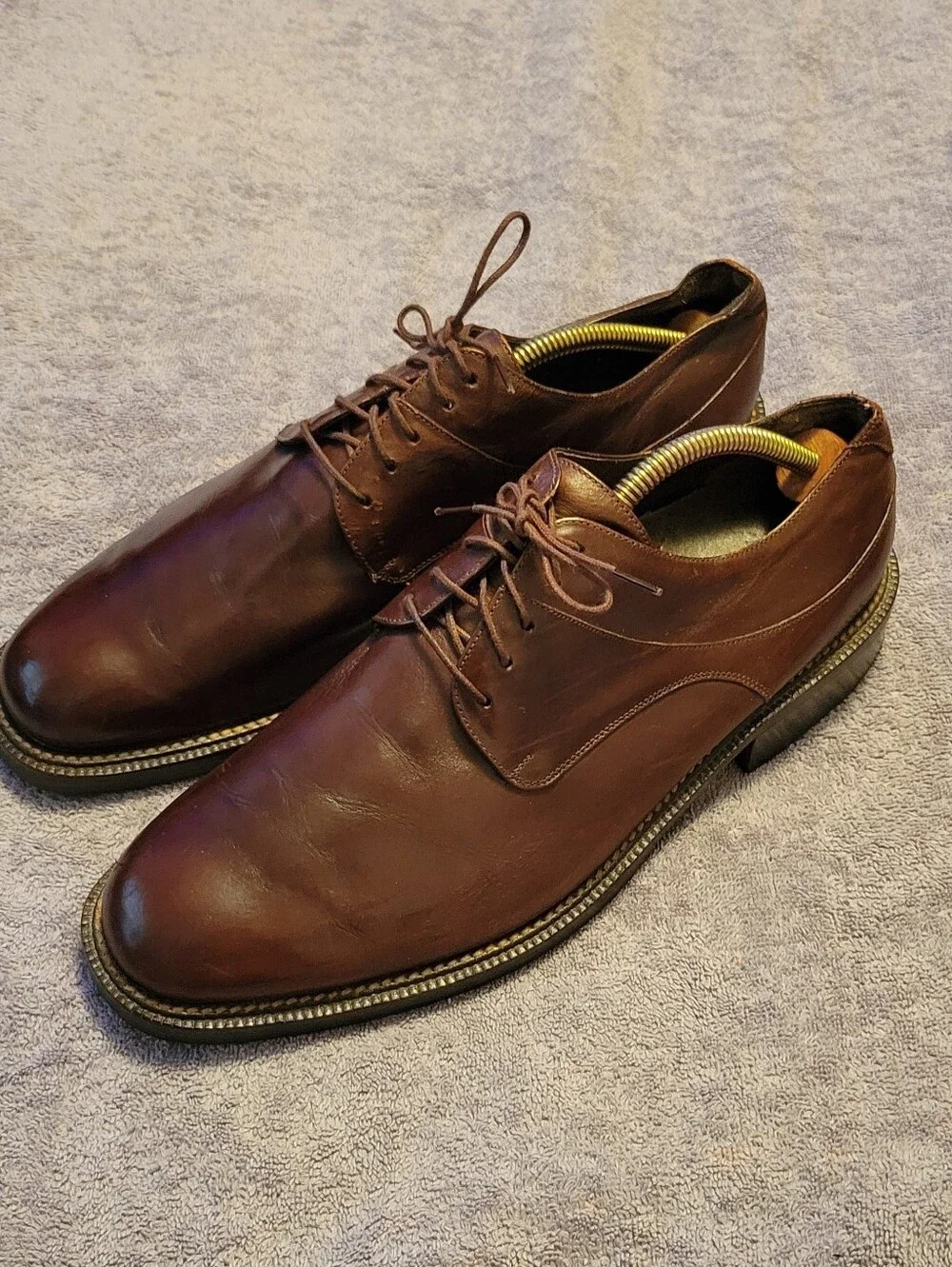 Cole Haan Country Mens Brown Leather Oxford Derby Shoes 11.5